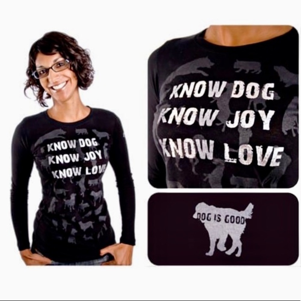 ‼️SOLD‼️ NWT If you ♥️ dogs! Long Sleeve T-shirt M - Picture 2 of 7